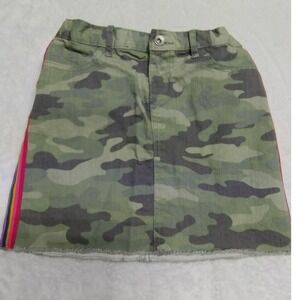 The Children's Place Camo Skirt Rainbow Stripe Denim Mini Skirt Size 8